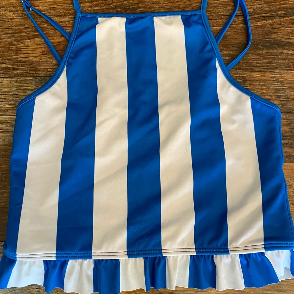 Gently used size 10/11 Kortni Jeane blue and white stripe top